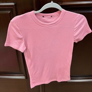 Zara pink cropped Tshirt